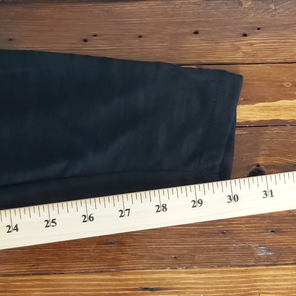 Tart leggings womens M black footless semi sheer devore burnout design - Picture 5 of 7